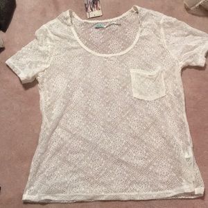 NWT urban outfitter KIMCHI BLUE white/ivory top